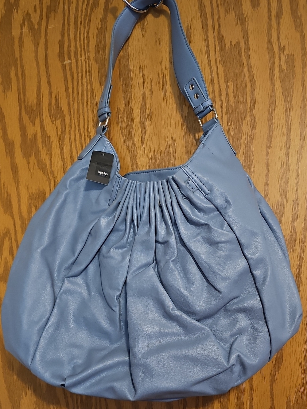 Mossimo Supply Co. Dusty Blue Gathered Shoulder Hobo Bag